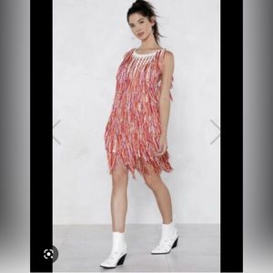 NwT nasty gal fringe dress